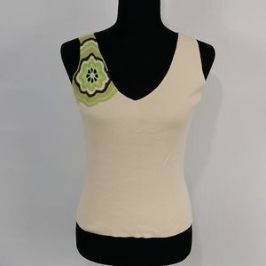 LOFT Petites Tank With Floral Detailing